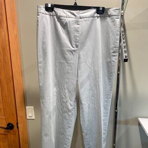 Talbots Light Gray pinstripe pants  Stretch Sz 14